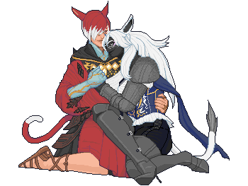 G'raha Tia and Nox Lynceus - Large Pixel